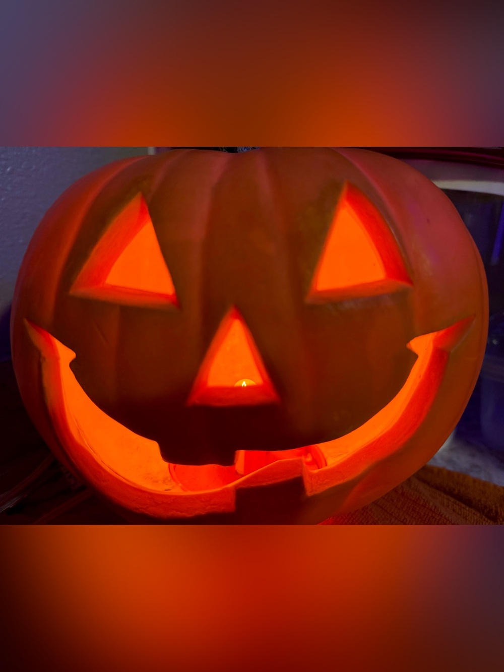 RARE Vintage 1990s Halloween Lighted Blow Mold 🎃 Jack O Lantern